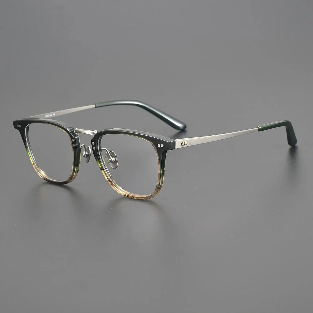 Bobbie 907200 Unisex 138mm Full Rim Square Oval Titanium Frames FuzWeb