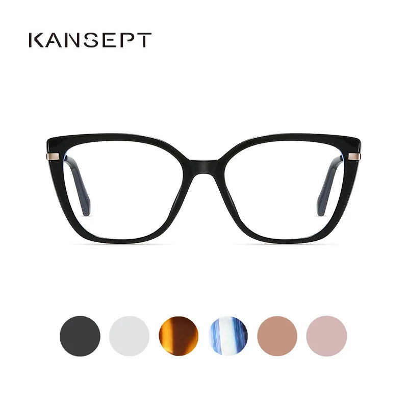 Kansept Women's Full Rim Cat Eye Tr 90 Alloy Reading Glasses 87326 Reading Glasses Kansept   