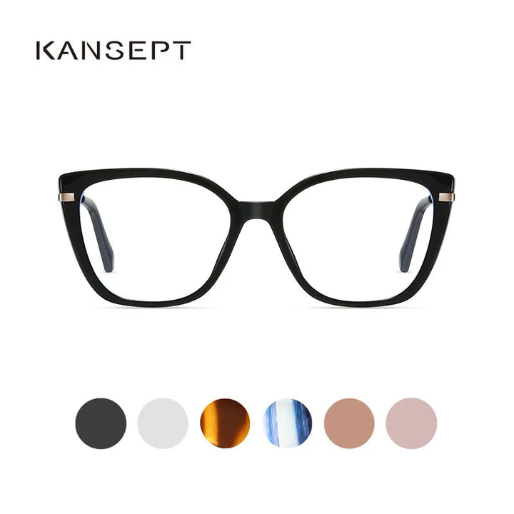 Kansept Women's Full Rim Cat Eye Tr 90 Alloy Reading Glasses 87326 Reading Glasses Kansept   