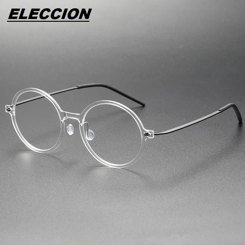 Eleccion Women's Full Rim Round Nylon TItanium Eyeglasses 6523