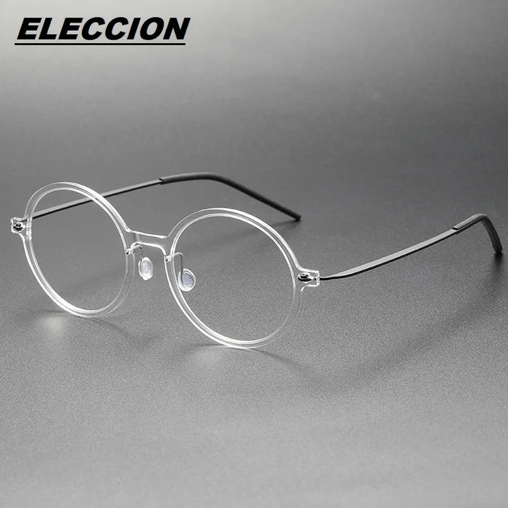 Eleccion Women's Full Rim Round Nylon TItanium Eyeglasses 6523