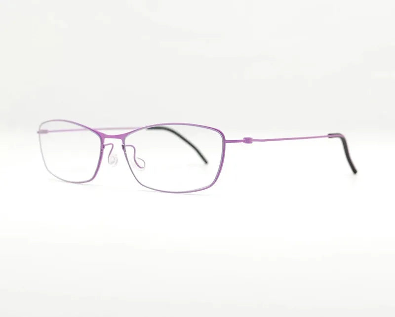 Aimee Women's Full Rim Square Screwless Titanium Eyeglasses 945510 Full Rim Aimee PURPLE