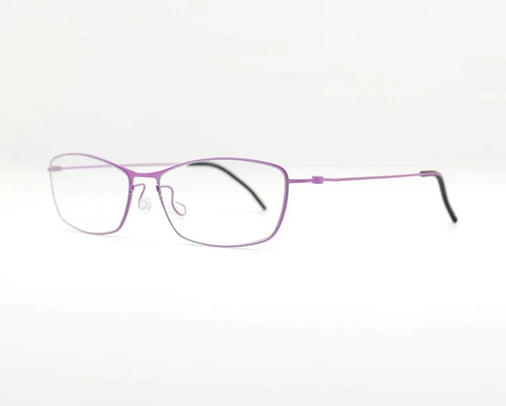 Aimee Unisex Full Rim Square Screwless Titanium Eyeglasses 5101 Full Rim Aimee PURPLE  