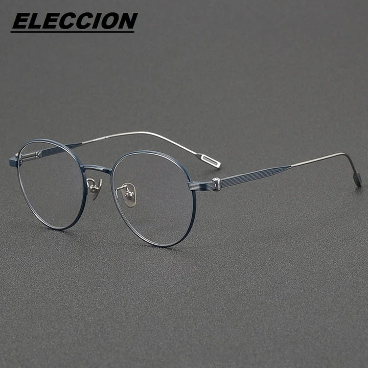 Eleccion Women's Full Rim Round Titanium Eyeglasses 13719