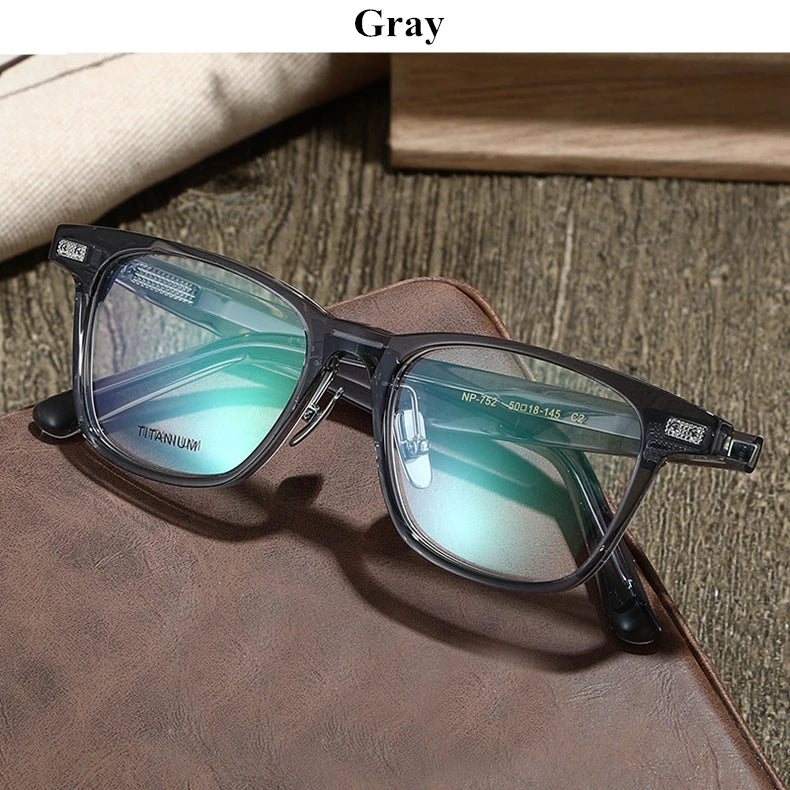 Blackmask Unisex Full Rim Square Acetate Eyeglasses BM-P752