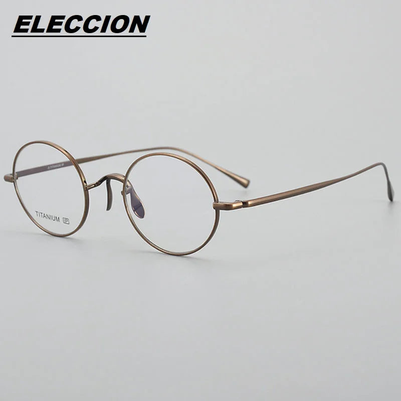 Eleccion Women's Full Rim Round Titanium Eyeglasses 41248