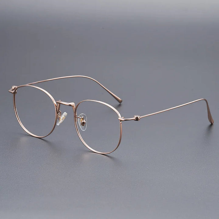 Momoja Women's Full Rim Round Titanium Eyeglasses 45110