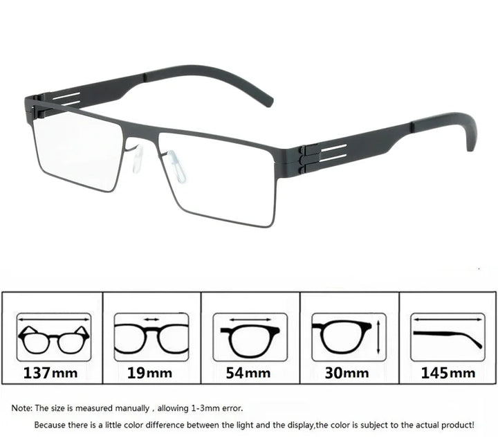 Aimee Women's Full Rim Square Brow Line Steel Eyeglasses 77004