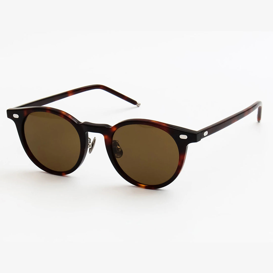 Black Mask Unisex Full Rim Round Acetate Polarized Sunglasses BM-NO3S