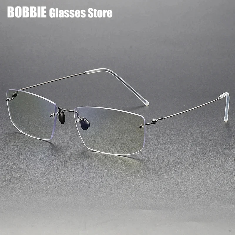 Bobbie Women's Rimless Rectangle Titanium Eyeglasses 692269