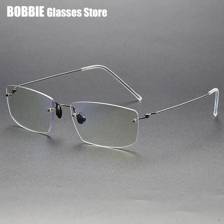 Bobbie Women's Rimless Rectangle Titanium Eyeglasses 692269