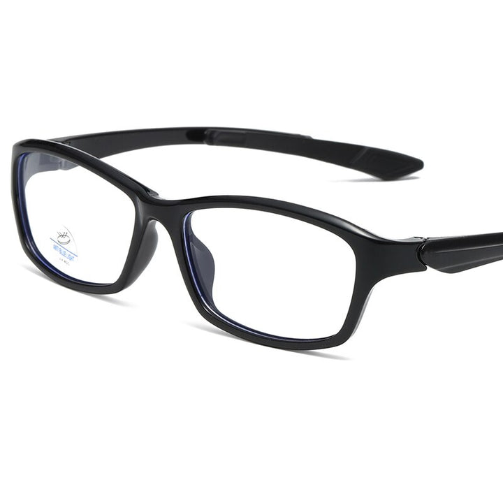 Reven Jate Men's Full Rim Rectangle Polycarbonate Sport Eyeglasses 81300 Full Rim Reven Jate C1  