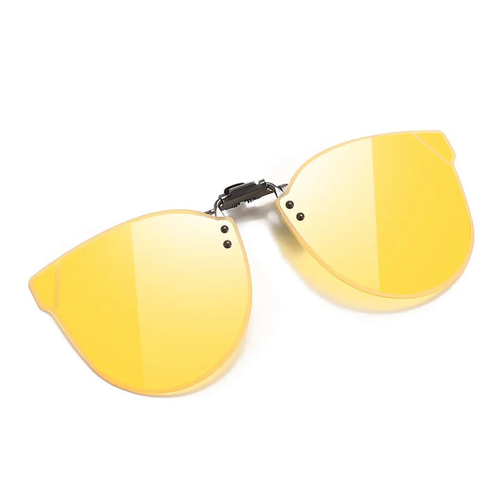 Vicky Unisex Rimless Cat Eye Alloy Polarized Clip On Sunglasses V002 Clip On Sunglasses Vicky polarized yellow  