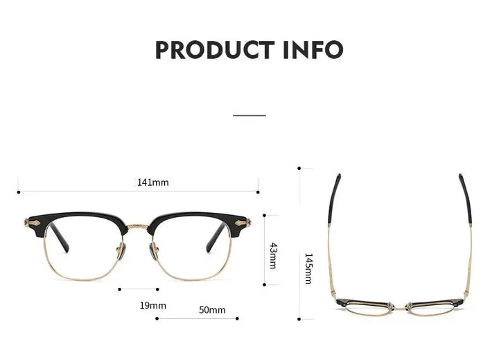 Bobbie 230600 Full Rim Unisex Square 141mm Titanium Frames — view 2 | Bobbie at FuzWeb