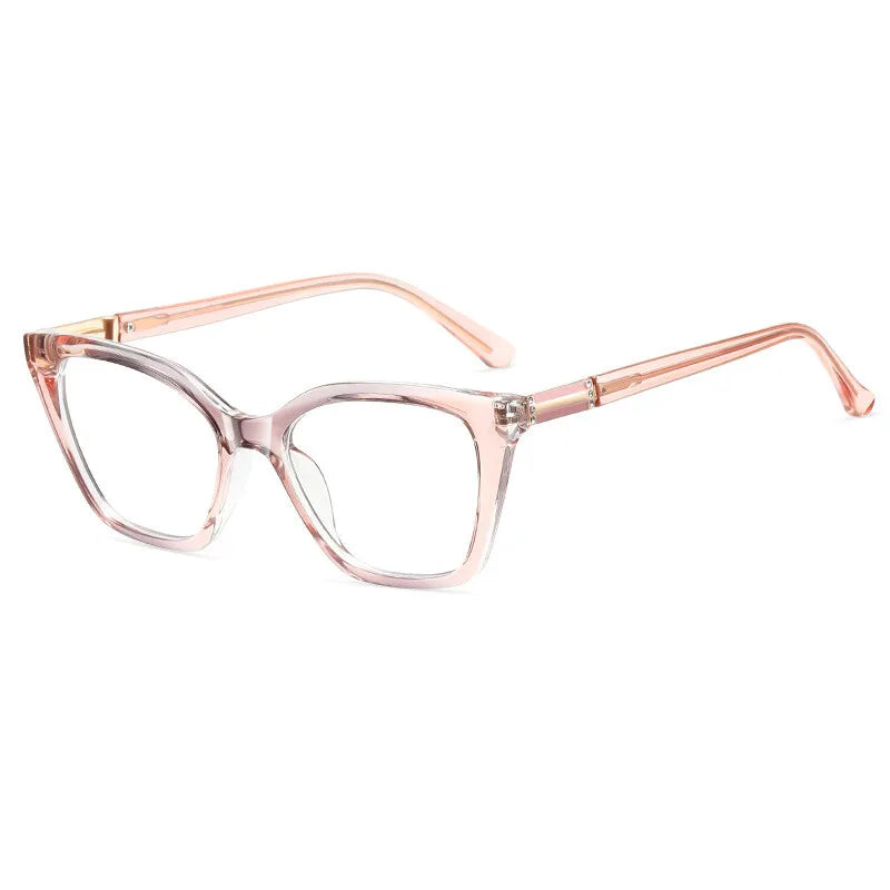 CCspace Women's Full Rim Square Tr 90 Titanium Reading Glasses 312835