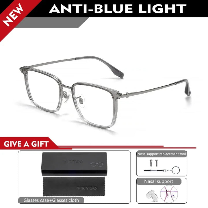 Vicky Unisex Full Rim Square Tr 90 Titanium Reading Glasses 530182