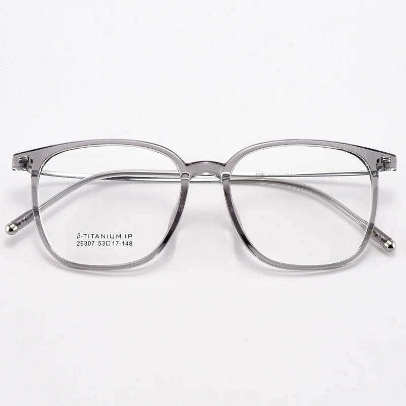 Yimaruili Unisex Full Rim Square TR-90 Titanium Eyeglasses 26307 — view 8 | Yimaruili at FuzWeb