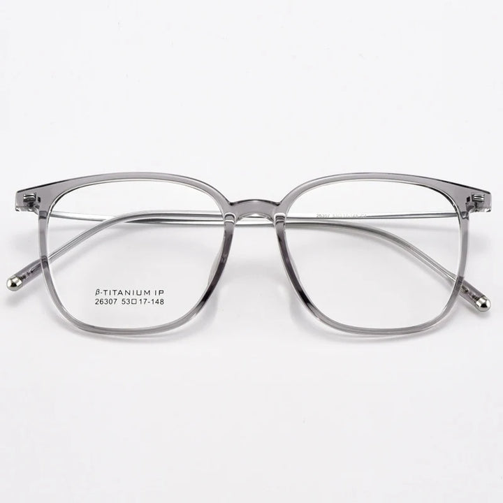 Yimaruili Unisex Full Rim Square TR-90 Titanium Eyeglasses 26307 — view 8 | Yimaruili at FuzWeb