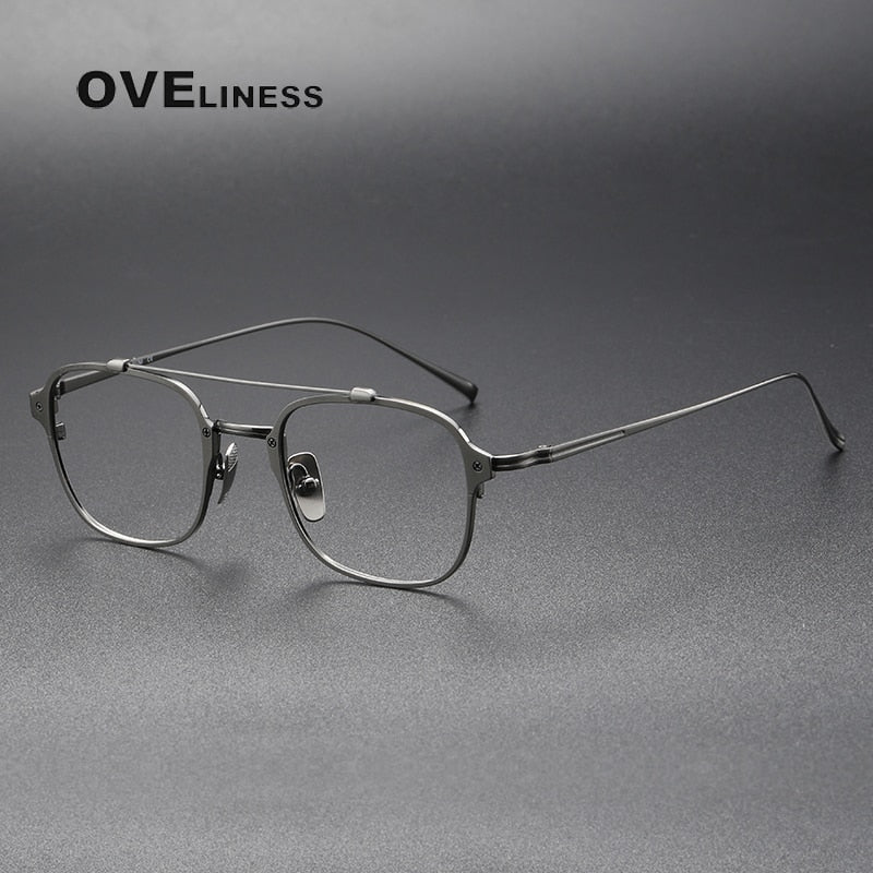 上品なスタイル Oveliness Unisex Square Double Bridge Eyeglasses – FuzWeb ビリヤード
