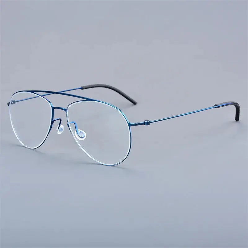 Bobble 550700 Womens Full Rim Oval Double Bridge Titanium Frames — view 1 | Bobbie at FuzWeb
