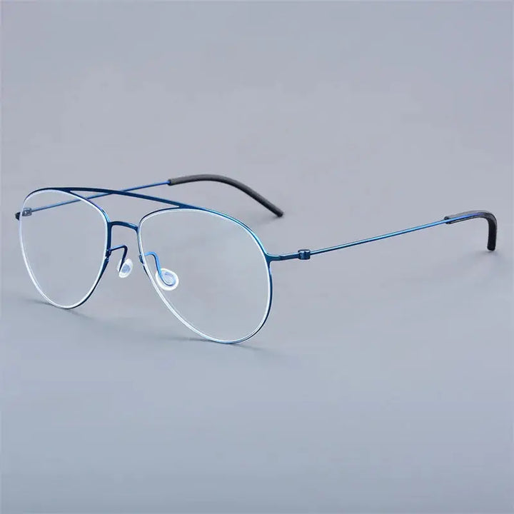 Bobble 550700 Womens Full Rim Oval Double Bridge Titanium Frames — view 1 | Bobbie at FuzWeb