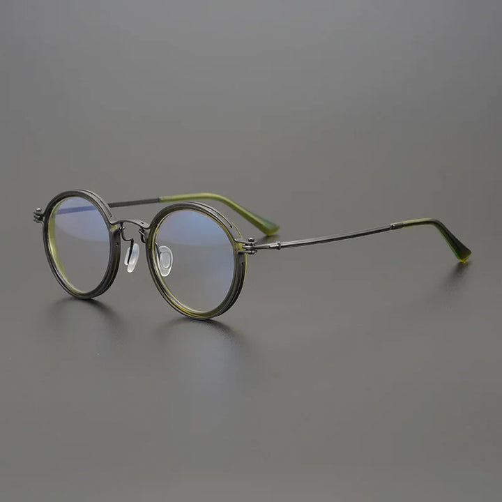 Blackmask Unisex Full Rim Round Titanium Eyeglasses BM-T5860A