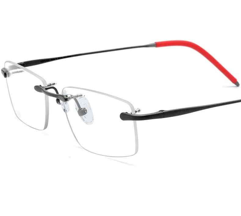 Eleccion Women's Rimless Square Titanium Eyeglasses 17302 Rimless Eleccion