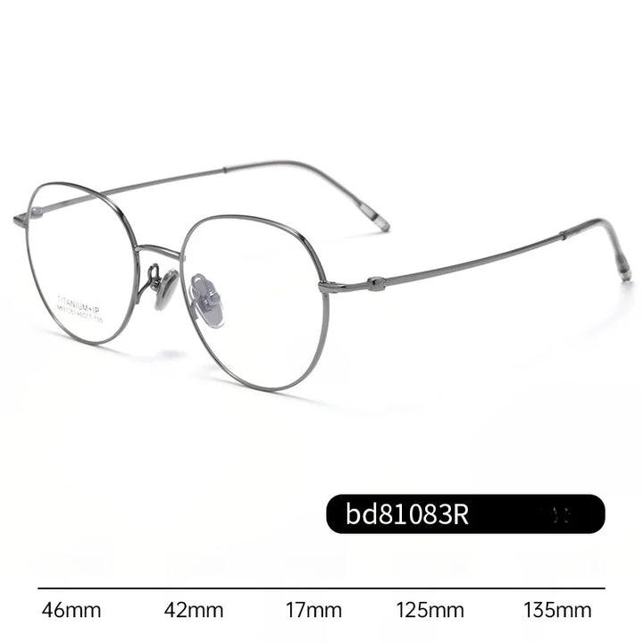 Xbora Women's Small Full Rim Flat Top Oval Titanium Eyeglasses  81083