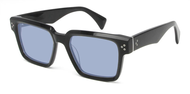 Esnbie Unisex Full Rim Square Brow Line Acetate Sunglasses 246041