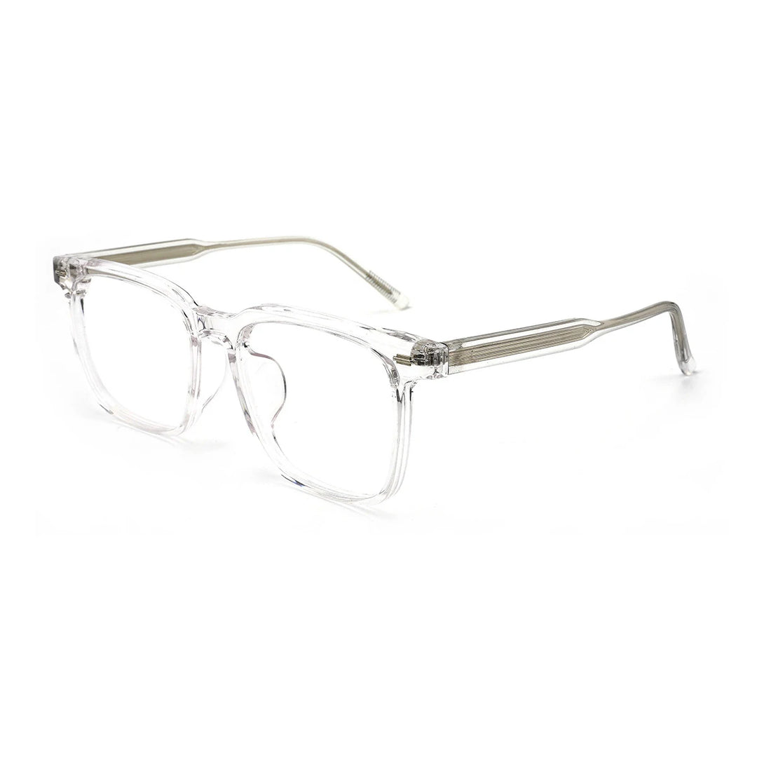 KatKani Unisex Full Rim Square Tr 90 Eyeglasses 60052 Full Rim KatKani Eyeglasses Transparent  