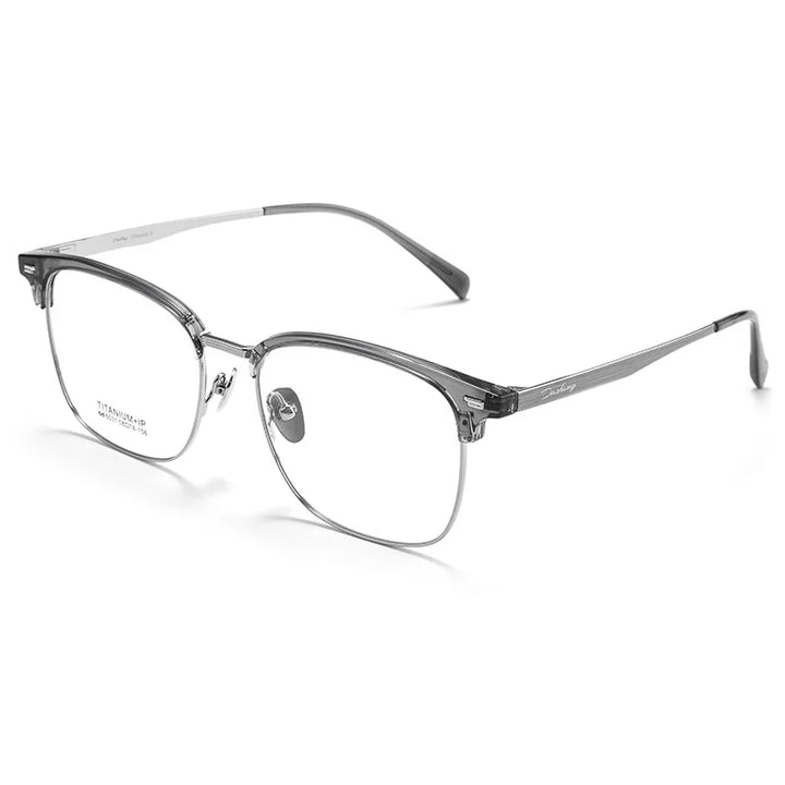 Momoja Men's Full Rim Big Square Titanium Tr 90 Eyeglasses 726031