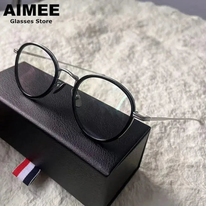 Aimee 905000 Unisex Full Rim Titanium Acetate Oval Frames FuzWeb