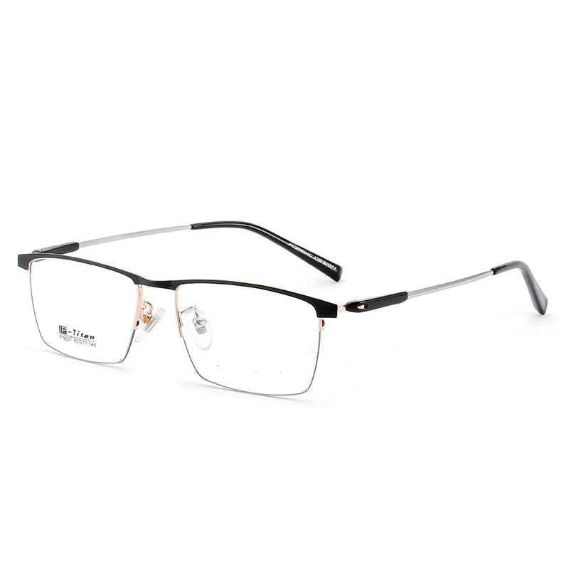 KatKani Unisex Semi Rim Square Alloy Eyeglasses 9367 Semi Rim KatKani Eyeglasses   