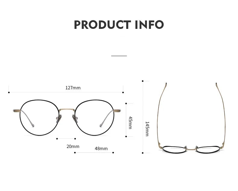 Bobbie Women's Full Rim Oval Round Titanium Eyeglasses 452048