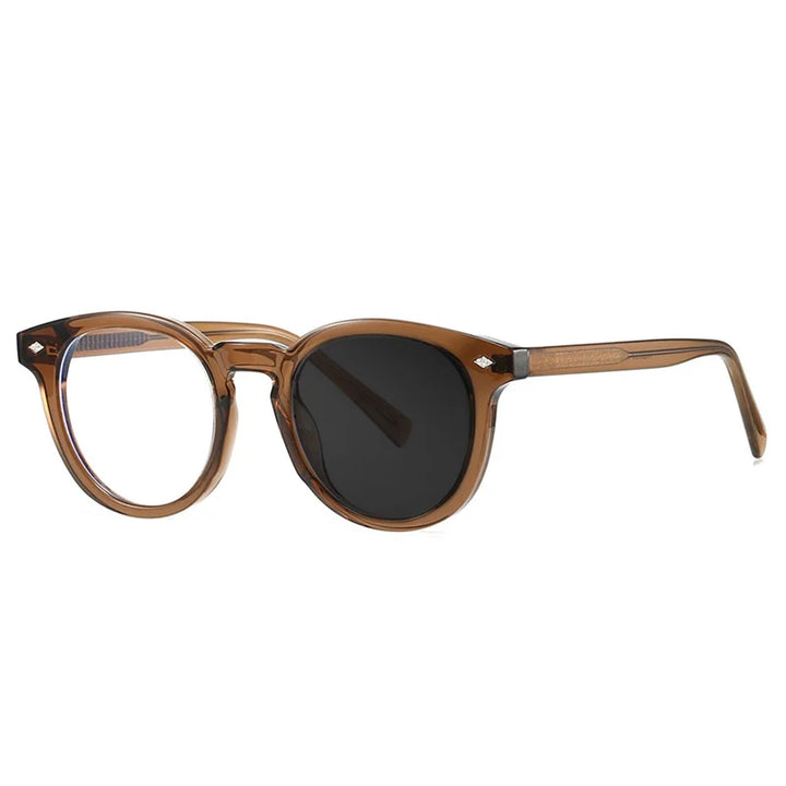 Kocolior Unisex Full Rim Round Tr 90 Photochromic Reading Glasses 28020