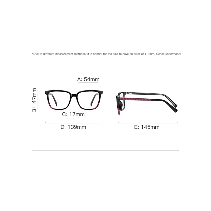 Reven Jate Unisex Full Rim Square Tr 90 Eyeglasses J2135 Full Rim Reven Jate   