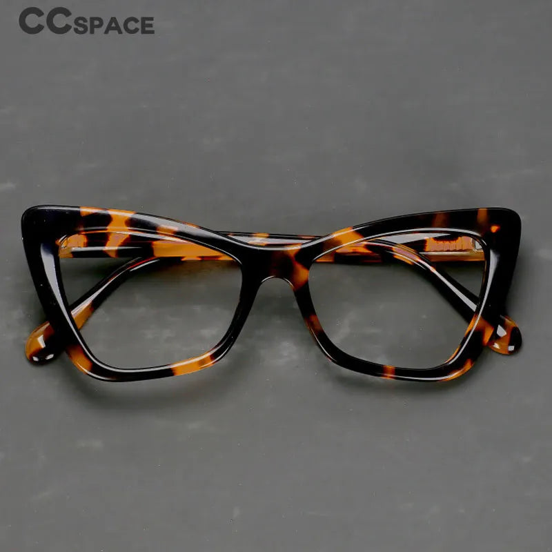 CCspace Women's Full RIm Cat Eye Acetate Hyperopic Reading Glasses R56955 Reading Glasses CCspace   