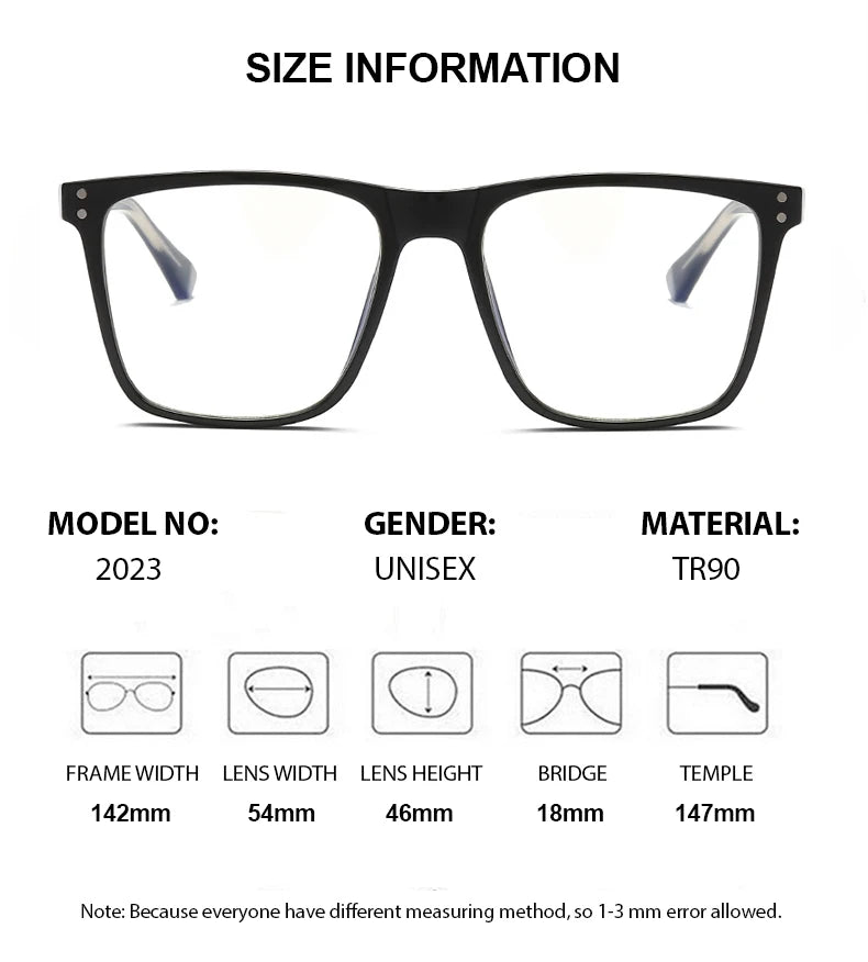 Chashma Ottica Unisex Full Rim Square Tr 90 Titanium Eyeglasses 742023