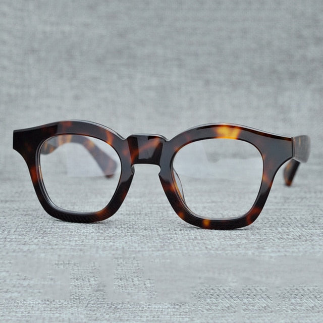 Cubojue Unisex Full Rim Square Acetate Myopic Reading Glasses 502445 Reading Glasses Cubojue no function lens 0 tortoise 