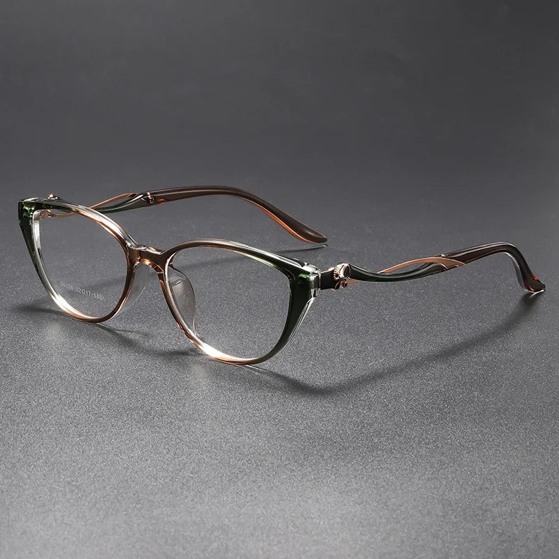 Momoja Women's Full Rim Oval Cat Eye Tr 90 Alloy Eyeglasses 726026