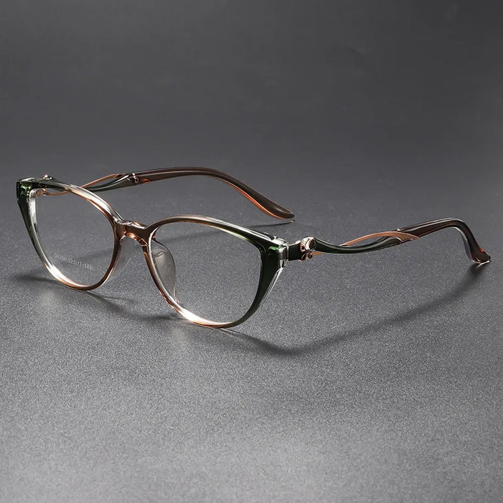 Momoja Women's Full Rim Oval Cat Eye Tr 90 Alloy Eyeglasses 726026