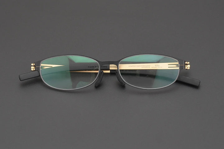 Momoja Women's Full Rim Oval Screwless Temple Alloy Eyeglasses 721007