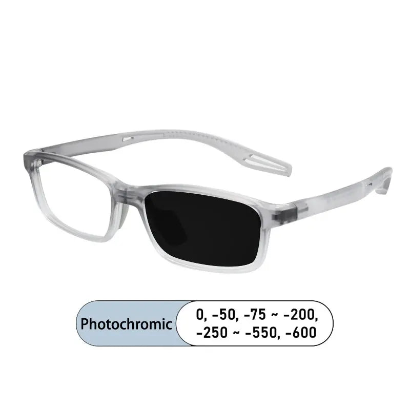 Kocolior Women's Full Rim Square Tr 90 Alloy Photochromic Reading Glasses 725502.