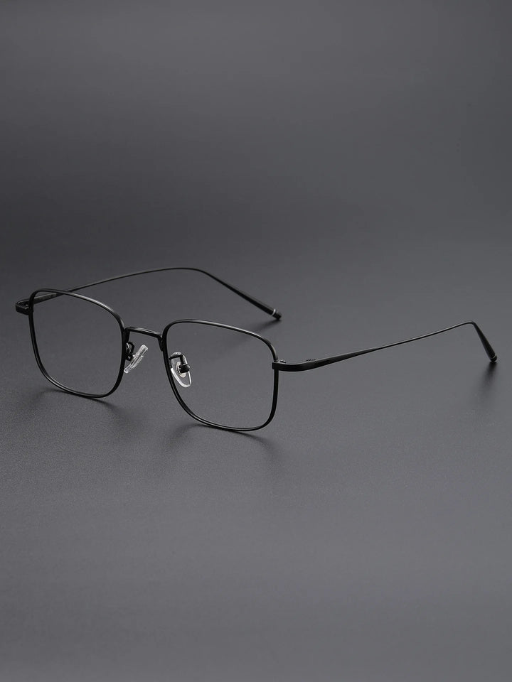Momoja Unisex Full Rim Big Polygon Square Titanium Eyeglasses 27268