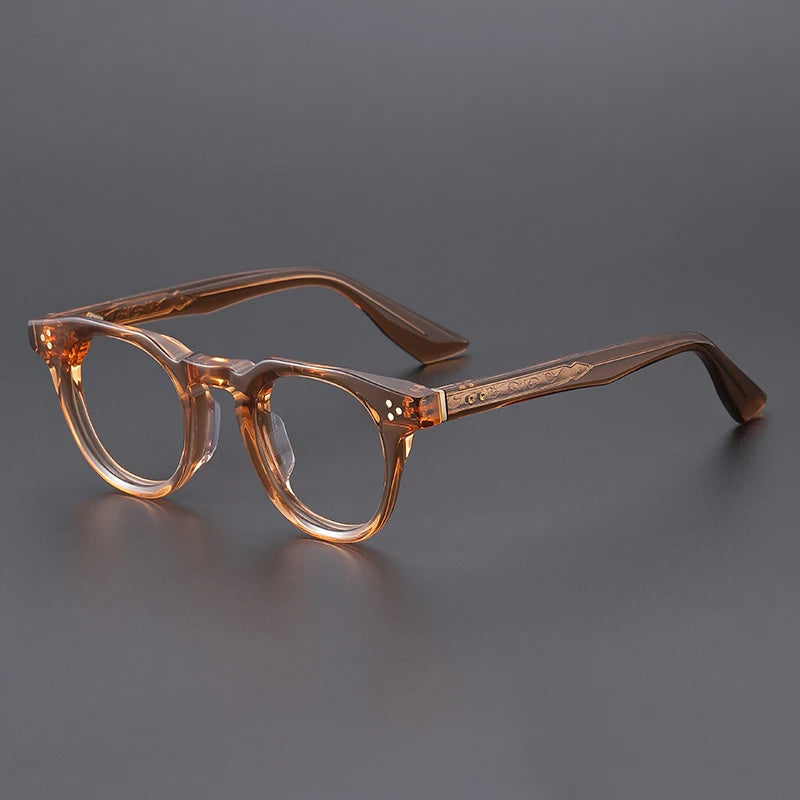 Black Mask Unisex Full Rim Round Acetate Eyeglasses BM-B55008
