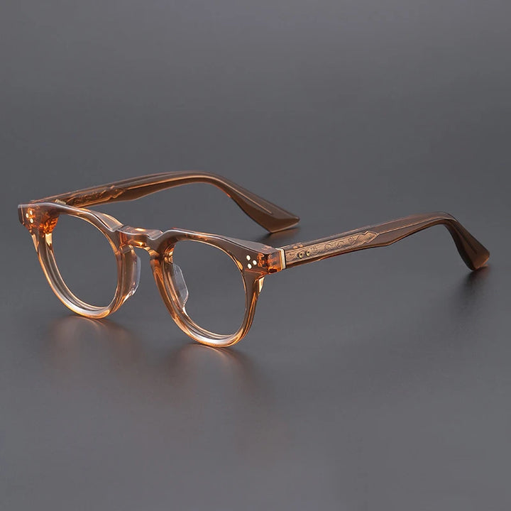 Black Mask Unisex Full Rim Round Acetate Eyeglasses BM-B55008