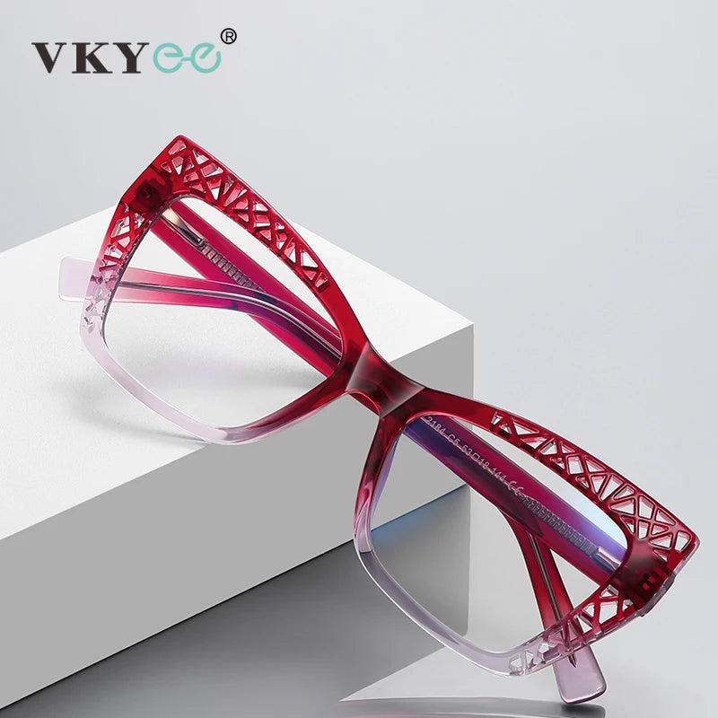 Vicky Womens Full Rim Square Cat Eye Plastic Reading Glasses Pfd2184 Reading Glasses Vicky   