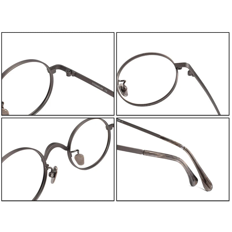 Muzz 116 unisex small round titanium prescription eyeglasses — view 7