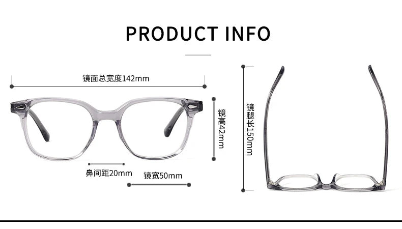 Black Mask Unisex Full Rim Square Acetate Eyeglasses 8099 Full Rim Black Mask