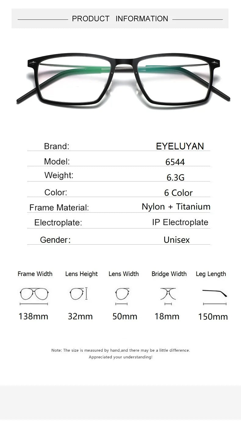 Eleccion Women's Full Rim Square Nylon Titanium Eyeglasses 96544 Full Rim Eleccion